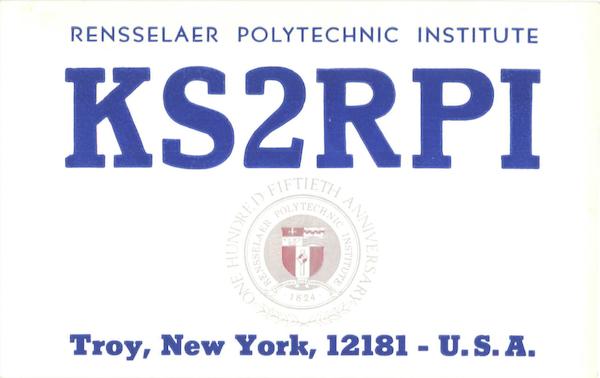 KS2RPI Amateur Radio Club QSL