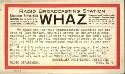 WHAZ Renssealer Polytechnic Radio Broadcasting Station