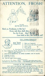 Attention, Frosh! Ten Commandments 1912