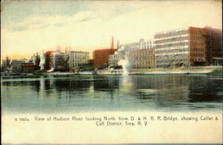 View Of Hudson River Looking North From D & H.R. R. Bridge, Showing Coller & Cuff District