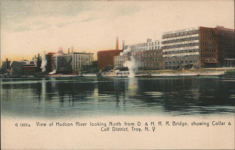 View of Hudson River Looking North from D. & H. R. R. Bridge Showing Collar and Cuff District