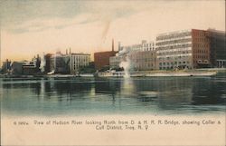 View of Hudson River Looking North From D & H.R.R. Bridge, Showing Collar & Cuff District