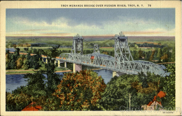 Troy Menands Bridge Over Hudson River