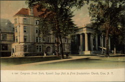 G 1947 Congress Street Park, Russell Sage Hall & First Presbyterian Church, Troy, N.Y