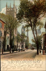 View of Third St. with St. Pauls P.E. Church, City Hall & Third St. Baptist Church