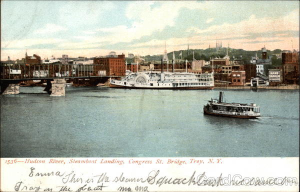 Hudson River, Steamboat Landing, Congress St. Bridge