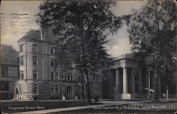 Congress Street Park, Russell Sage Hall & First Presbyterian Church