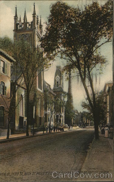 Third Street - St. Paul's P.E. Church, City Hall & Third St. Baptist Church