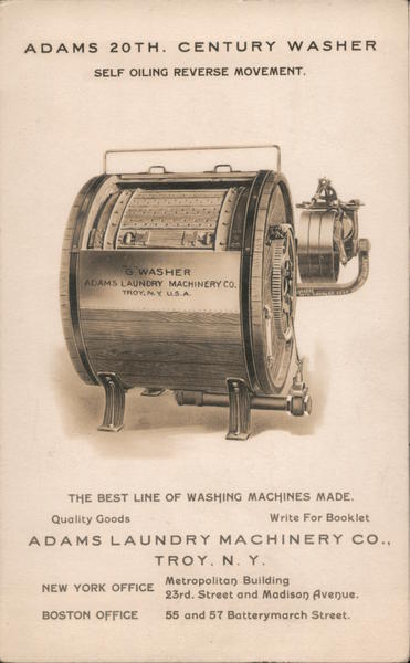 Adams 20th Century Washer - Self Oiling Reverse Movement